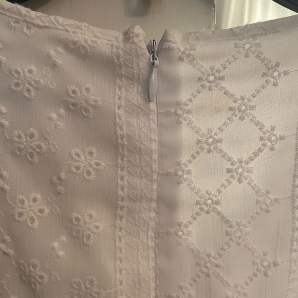 Calvin Klein White Eyelet Lace Fit & Flare Fully Lined Midi Dress: 10P - Picture 14 of 16